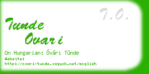 tunde ovari business card