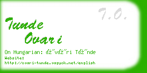 tunde ovari business card